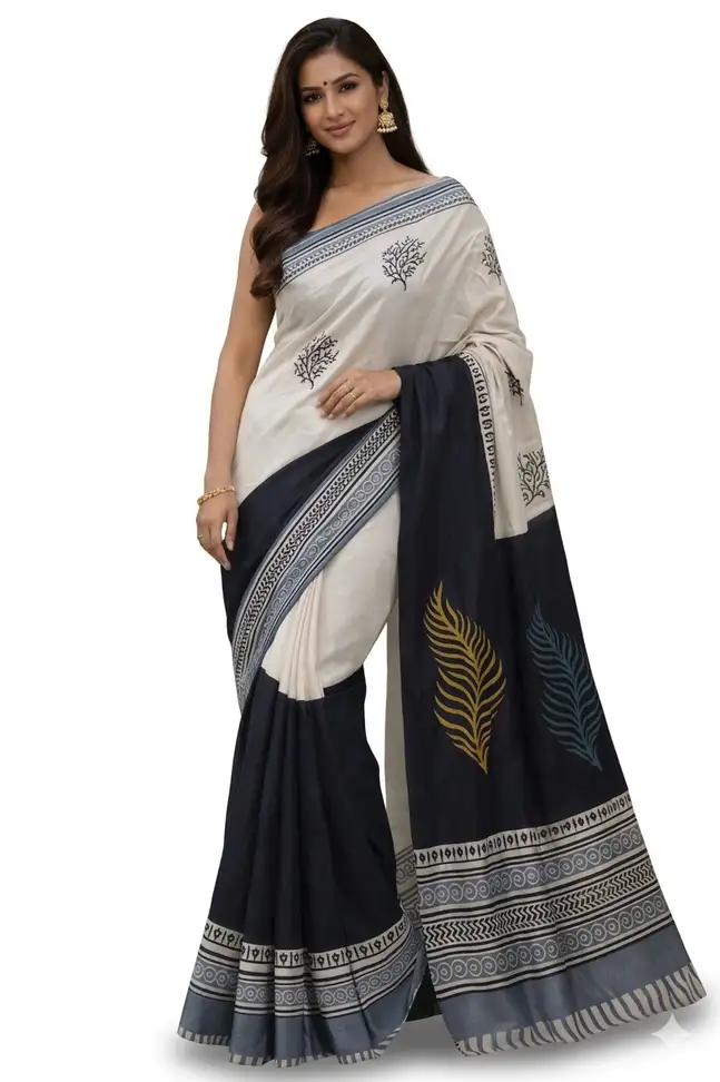 Mohar Woven Assam Silk Pure Silk Saree with Unstitched Blouse (Multicolor)