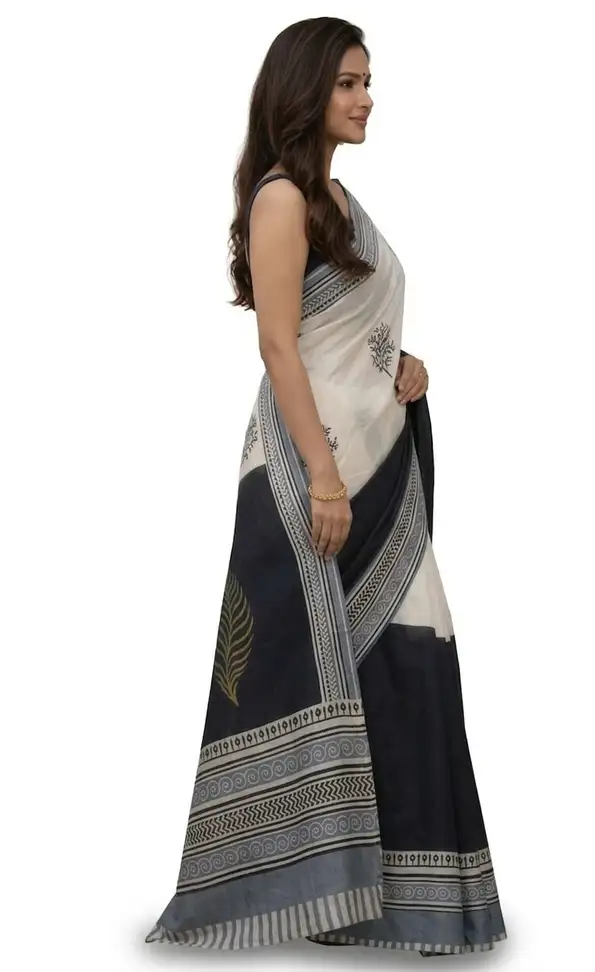 Mohar Woven Assam Silk Pure Silk Saree with Unstitched Blouse (Multicolor) - Image 3