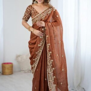 Brown Silk Saree