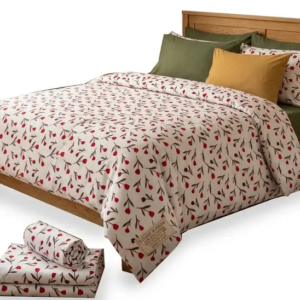 Mohar Cotton Double King Floral Bedsheet (Pack of 1, white)