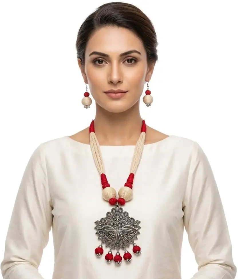mohar Cotton Dori Necklace Set nack s 8