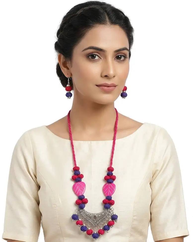 mohar Cotton Dori Necklace Set nack  s 16