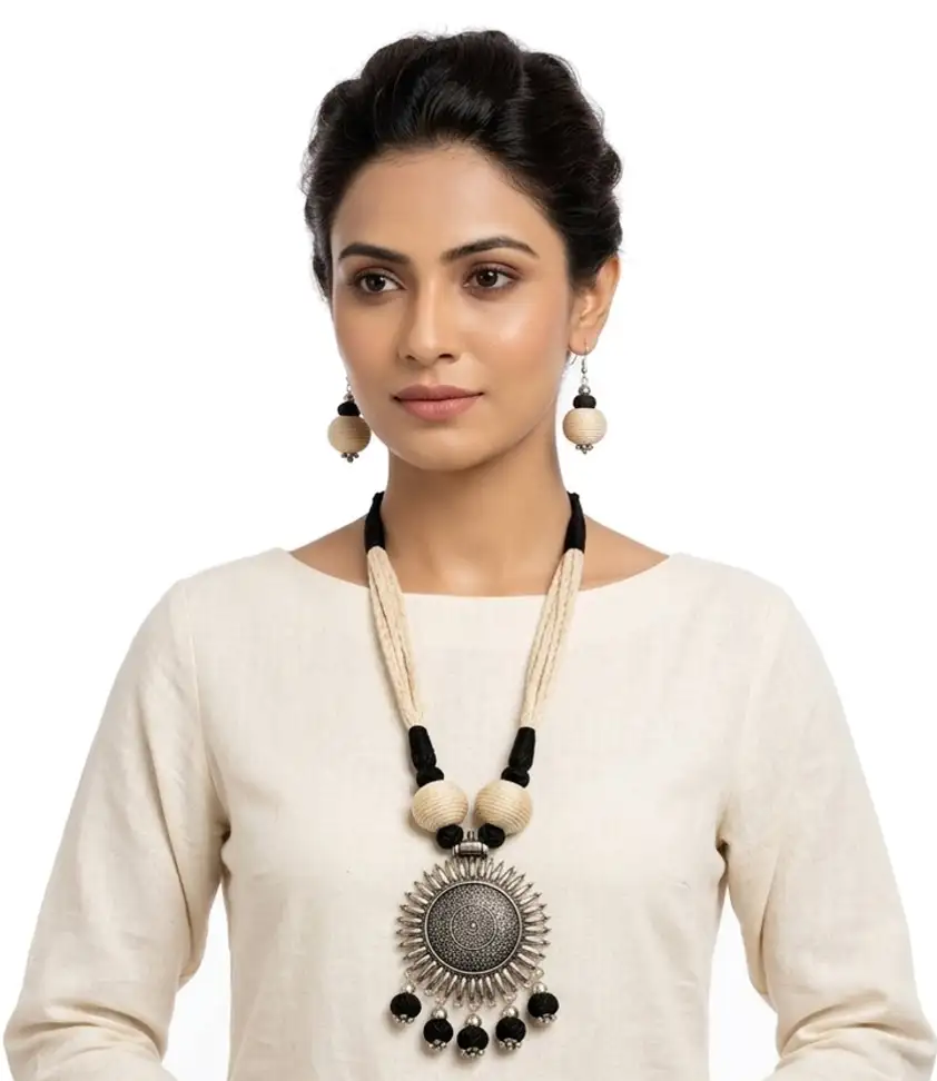 mohar Jute Necklace Set nack s 6