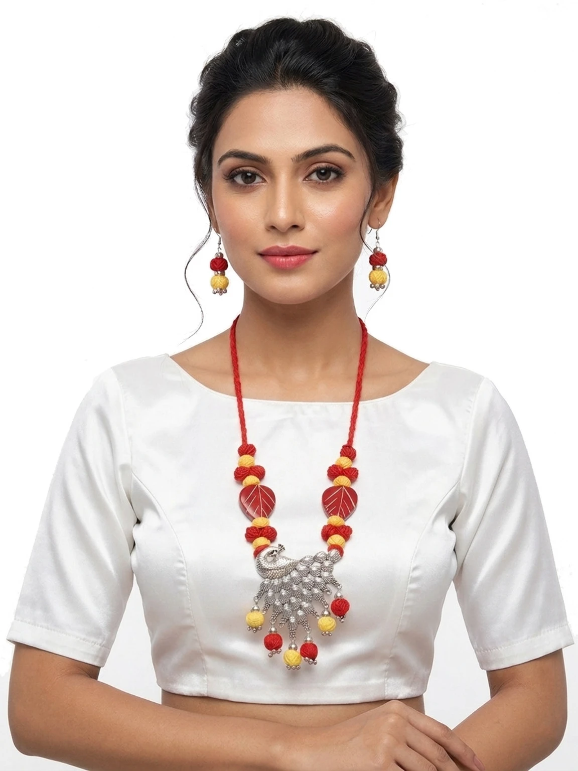Mohar Dori Multicolor Jewellery Set nack f 15