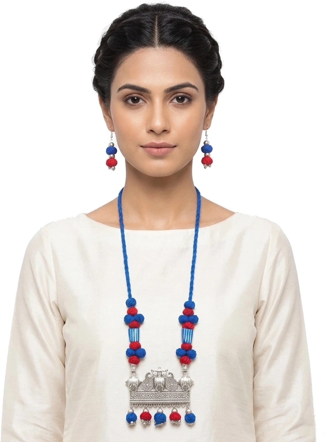 Mohar Dori Multicolor Jewellery Set nack f 20