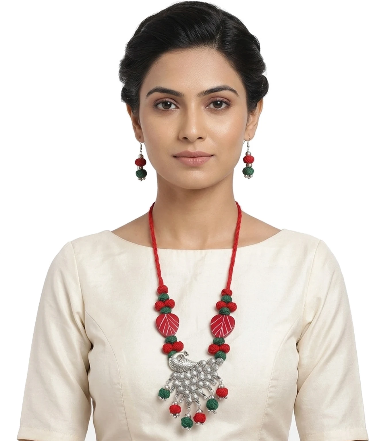 Mohar Dori Multicolor Jewellery Set nack f 14