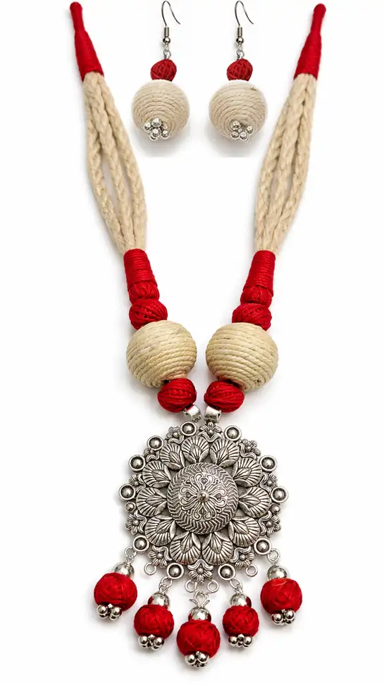 mohar Cotton Dori Necklace Set nack s 12