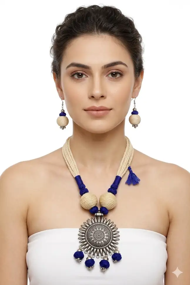mohar Jute Necklace Set nack s1
