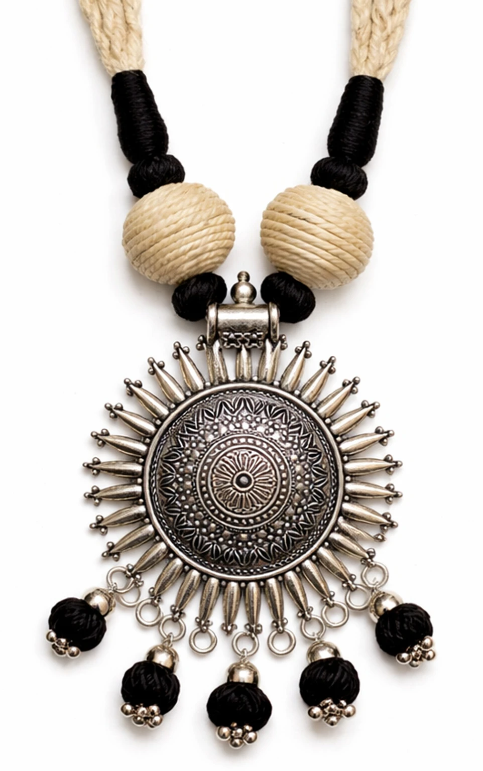 Mohar Jute Black Jewellery Set nack 4 - Image 2