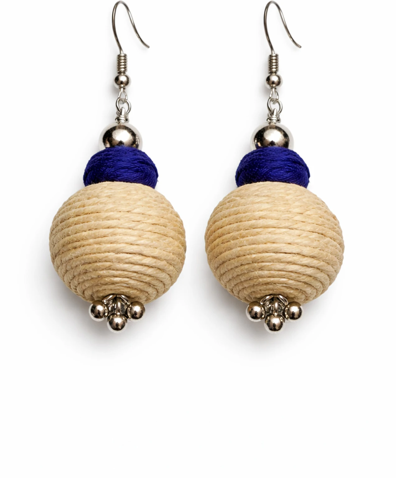 Mohar Jute Blue Jewellery Set - Image 3