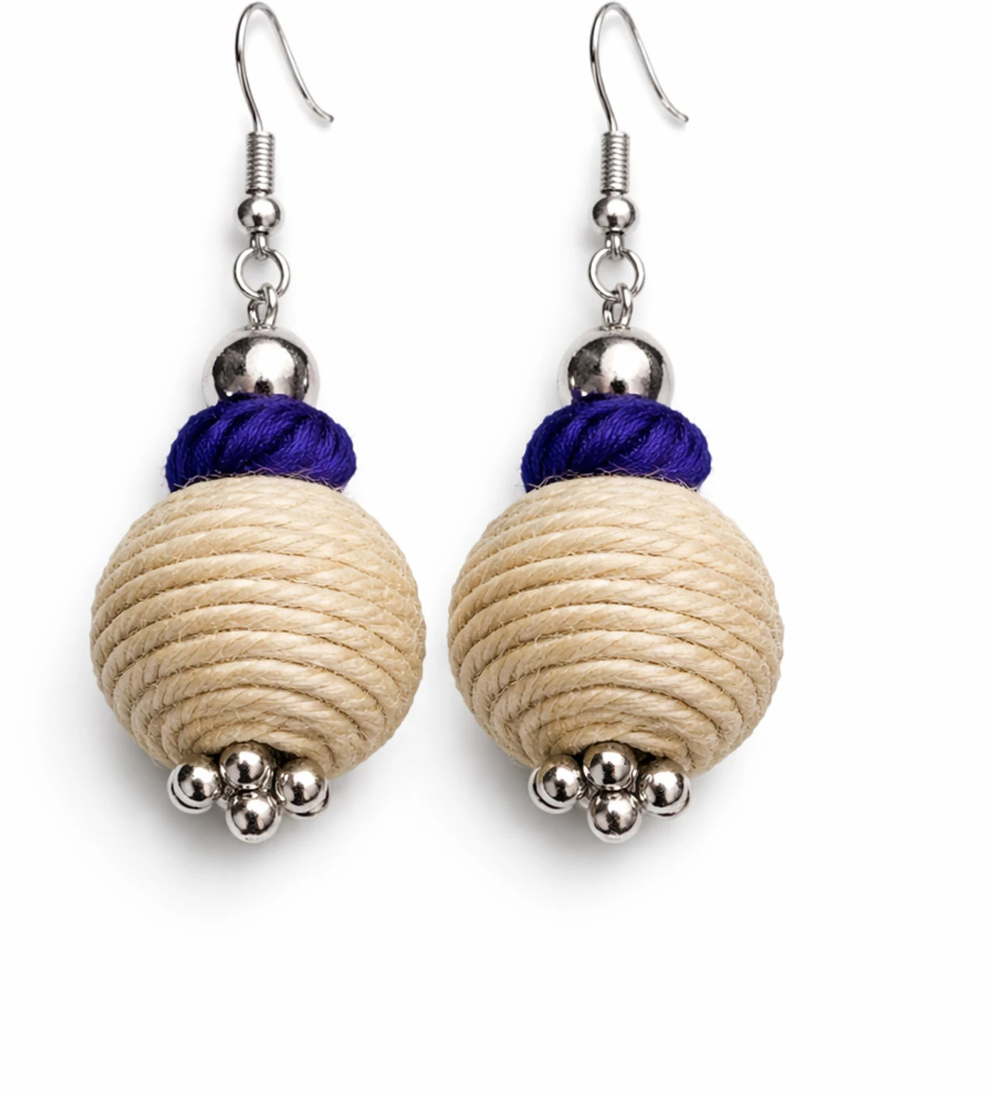 Mohar Jute Silver Blue Jewellery Set nack 1 - Image 3