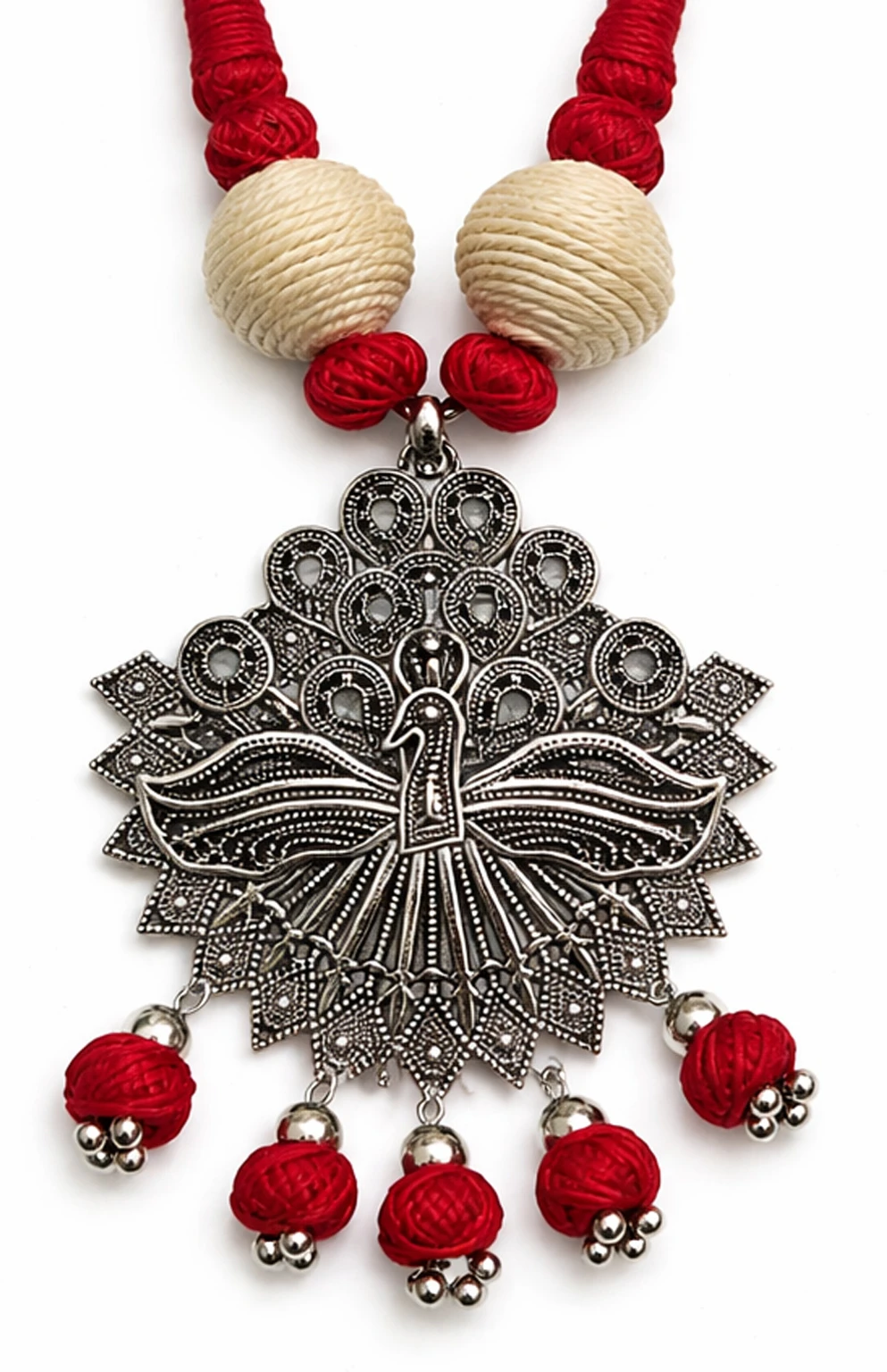 Mohar Jute Red Jewellery Set nack f 8 - Image 4