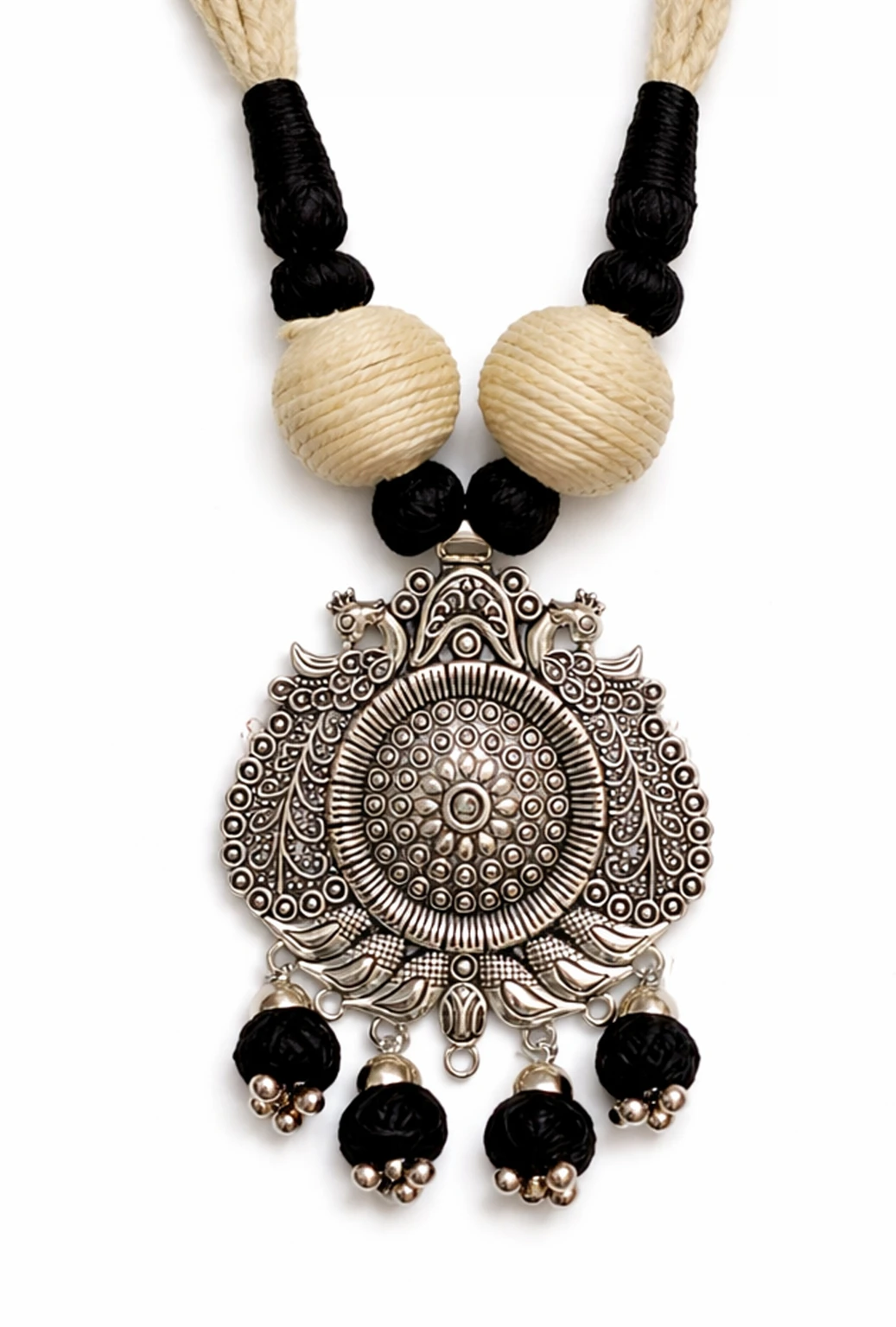 Mohar Jute Black Jewellery Set nack 2 - Image 4