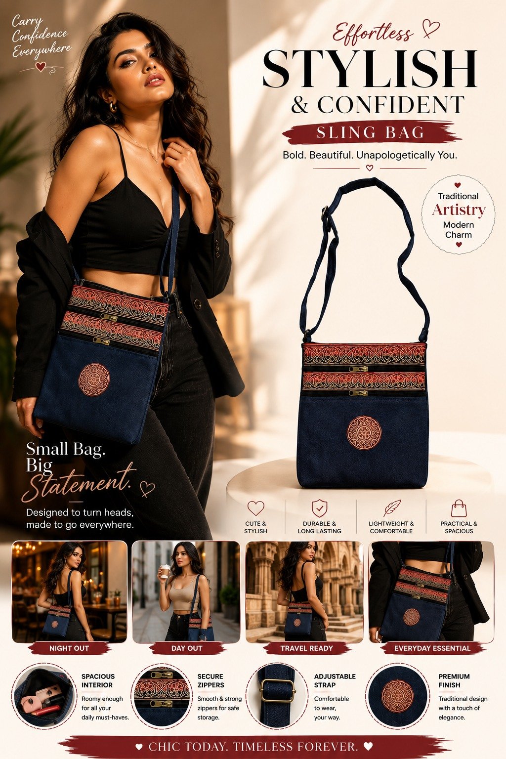 Cute & Charming Premium Sling Bag - Premium Quality - Image 4