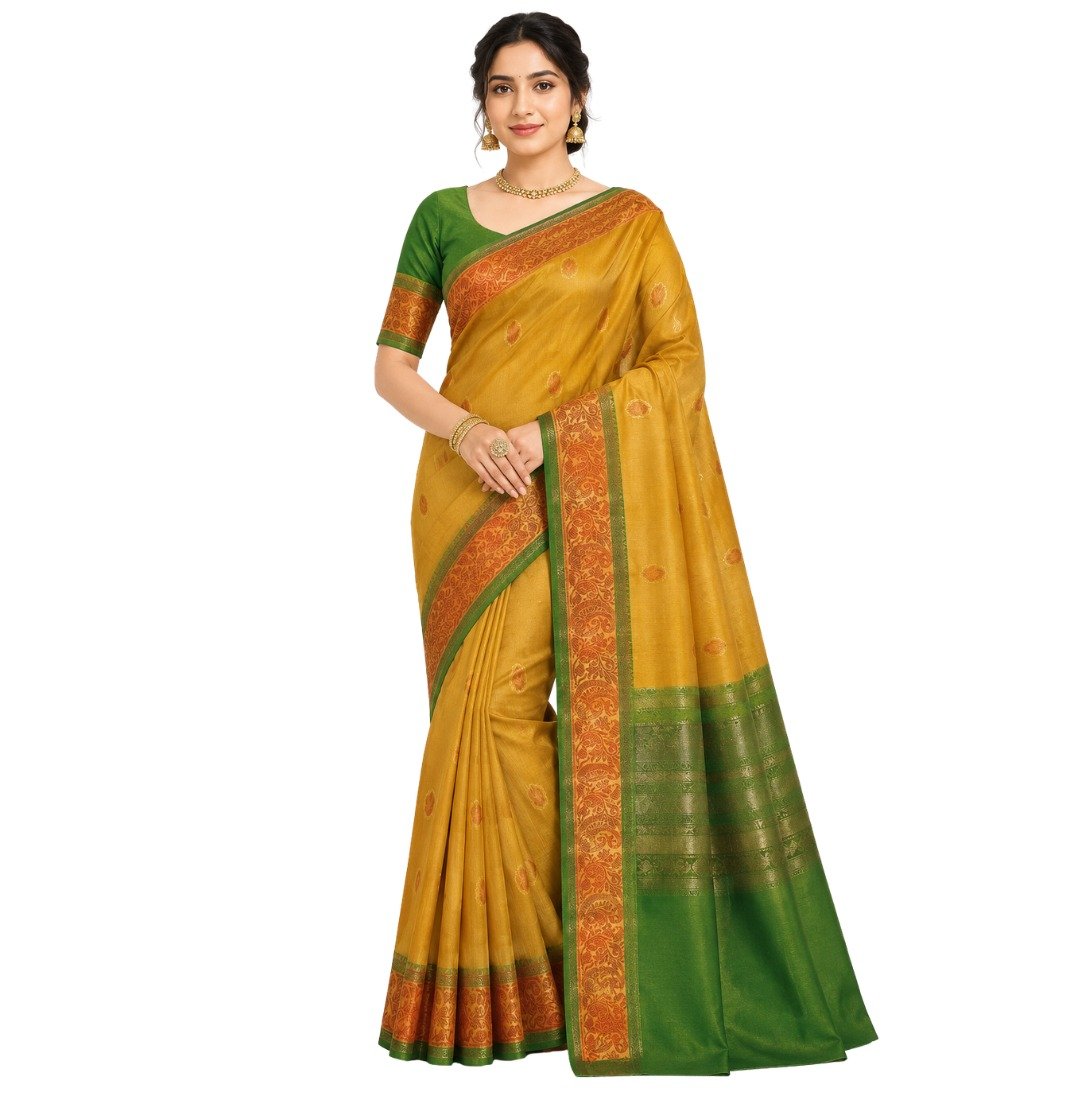 Mohar Premium Traditional Saree - Premium Soft Silk Blend - Image 3