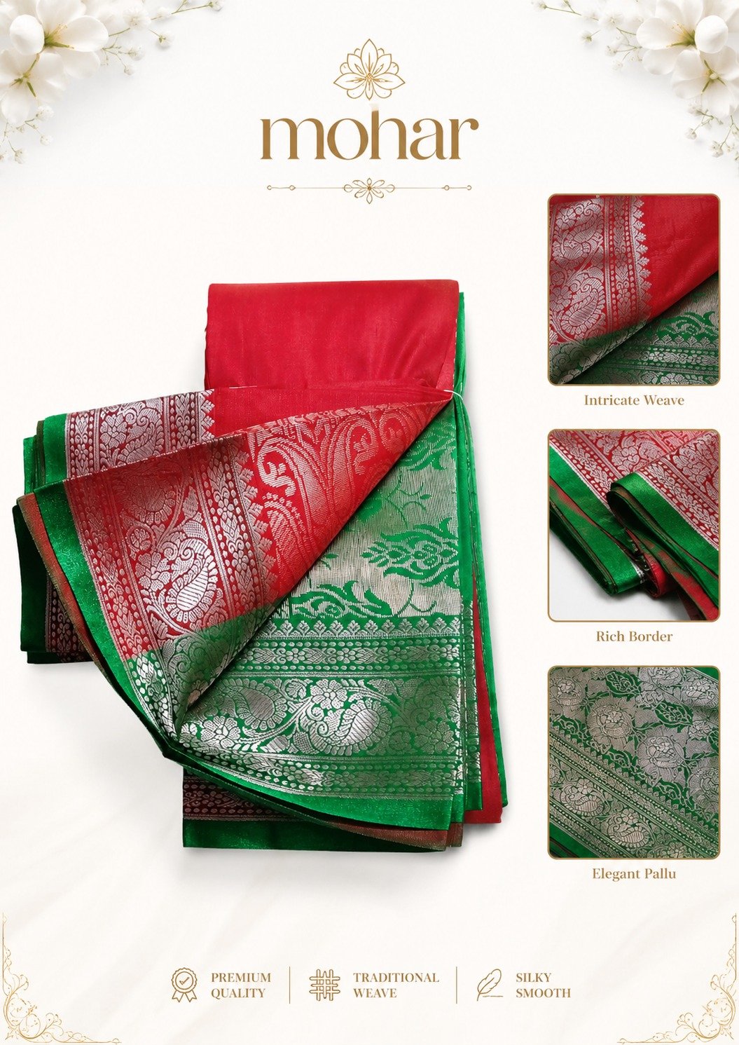 Mohar Premium Traditional Silk Saree - Image 2