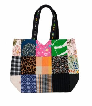 Patchwork Tote Bag – Handmade Eco-Friendly Shoulder Bag